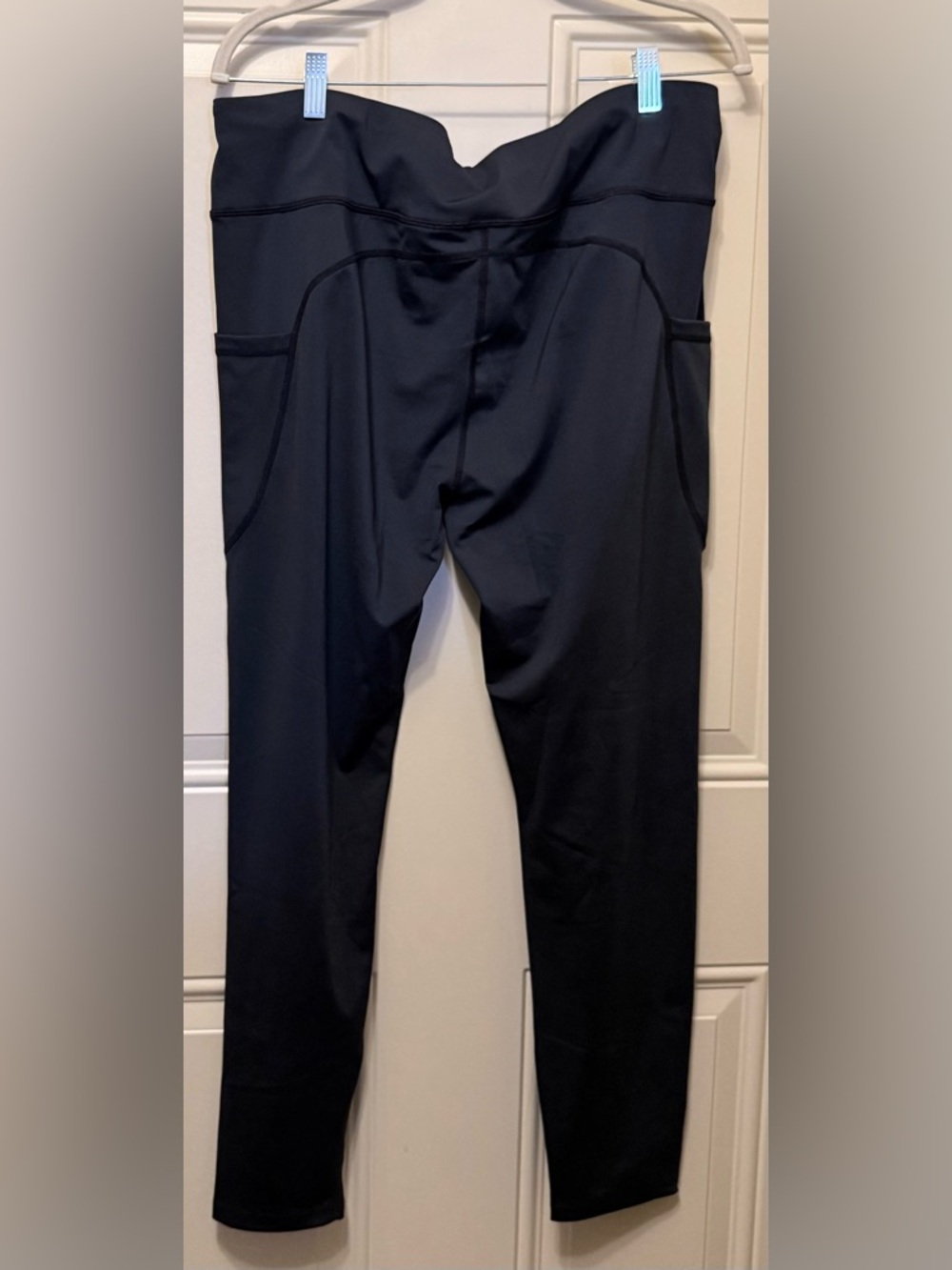 Black Nylon Spandex Sportswear Leggings Size 3XL